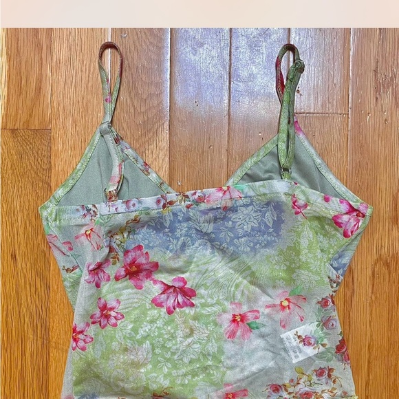 Y2K indie multicolor Floral crop top Small - Picture 4 of 4